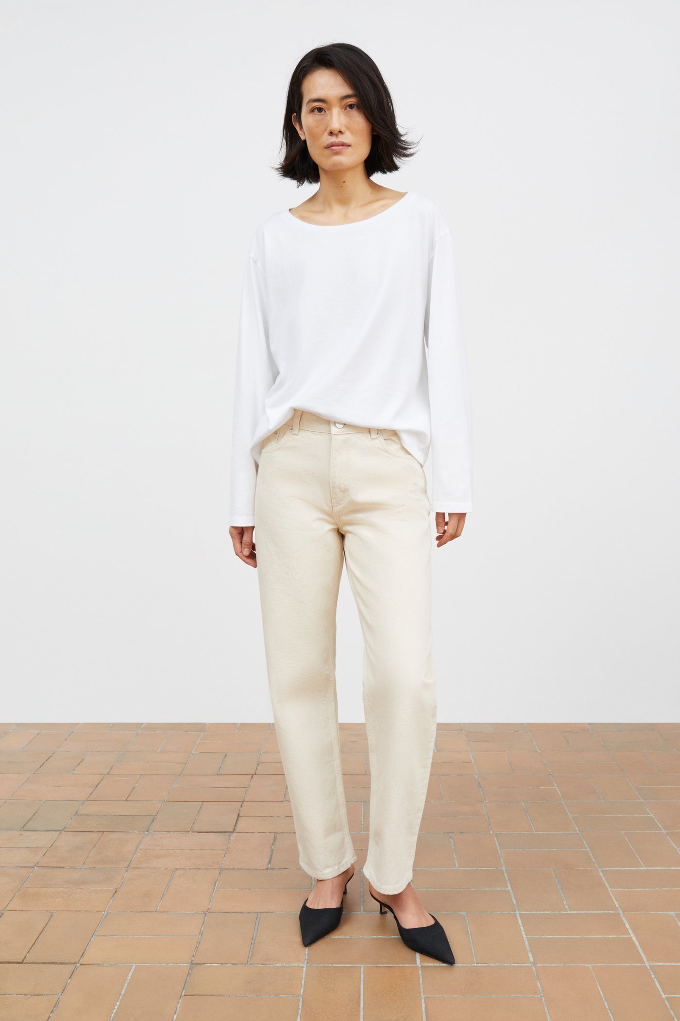 Skall Studio Allison cropped jeans Jeans Ecru