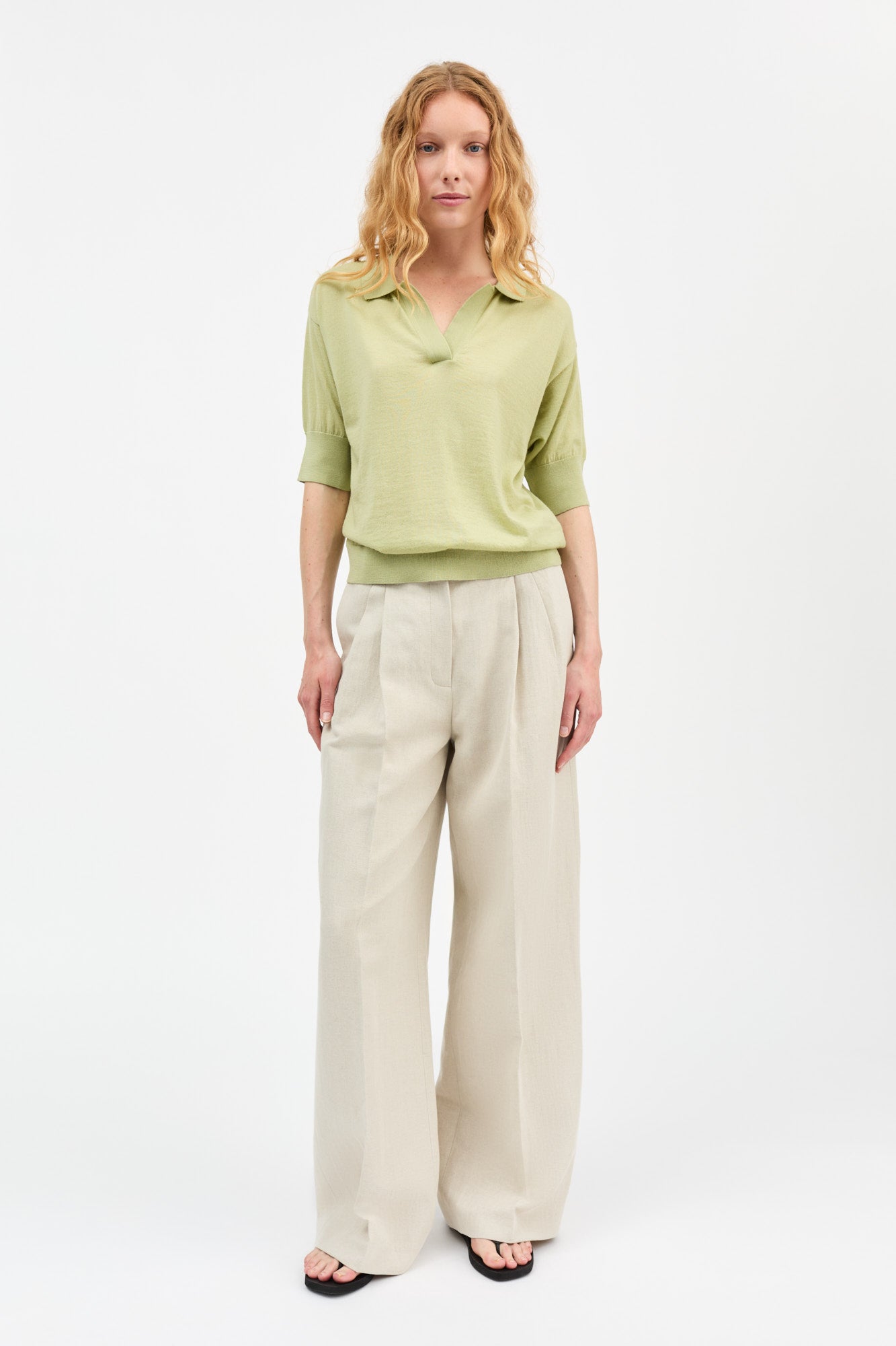 Skall Studio Amethyst poloshirt Blouse Light green