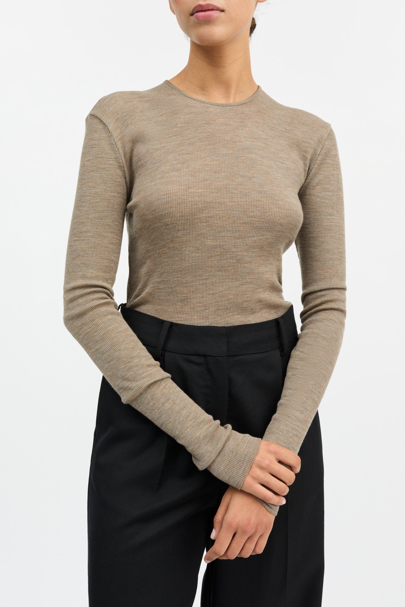Skall Studio Amy O-neck blouse Blouse Brown