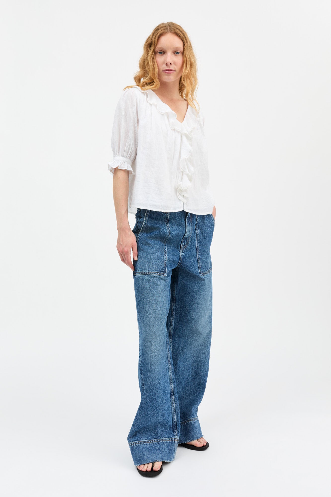 Skall Studio Clea blouse Blouse Optic white