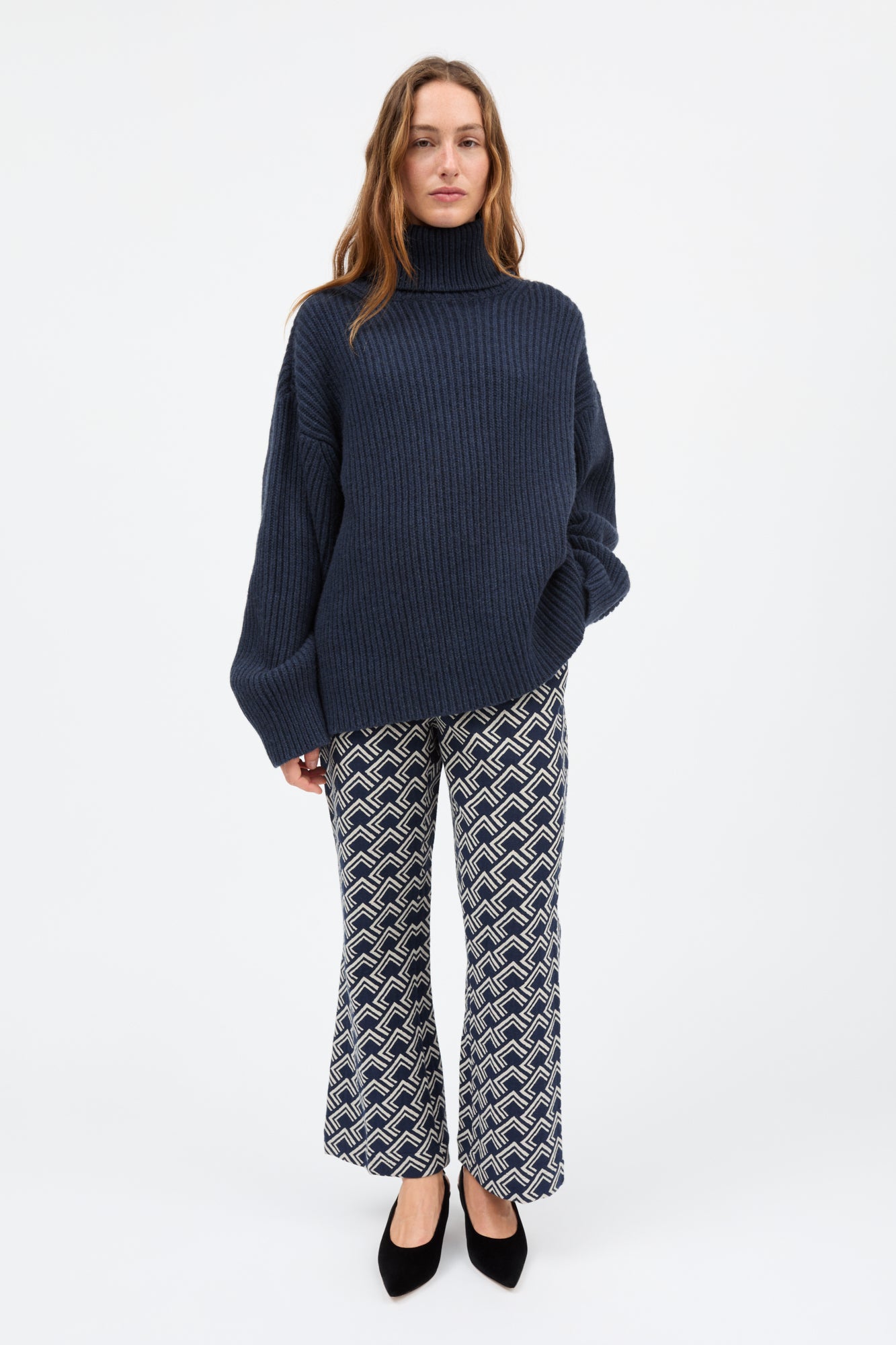 Skall Studio Diana T-neck jumper Jumper Navy