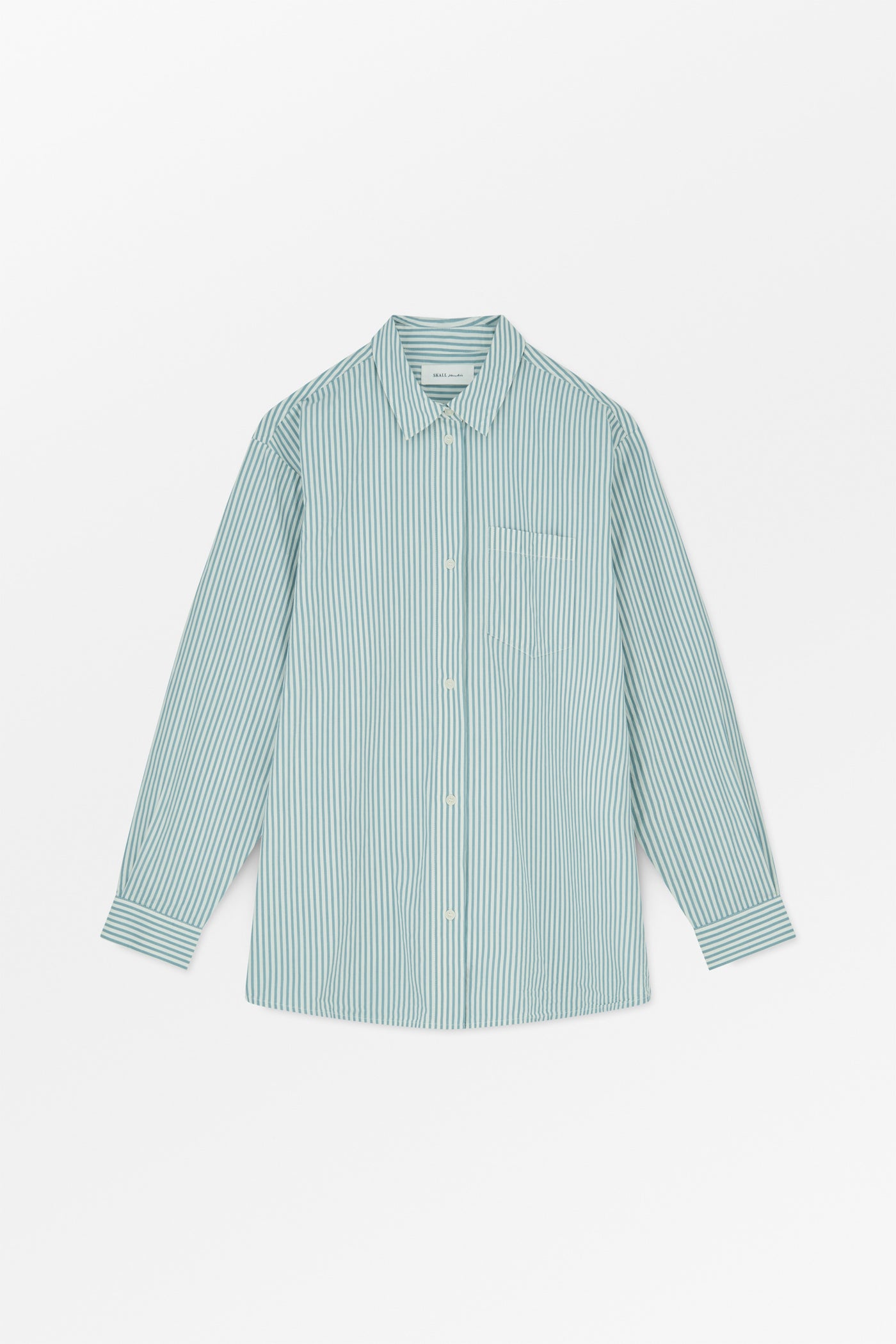 Skall Studio Edgar shirt Shirt White/Aqua stripe