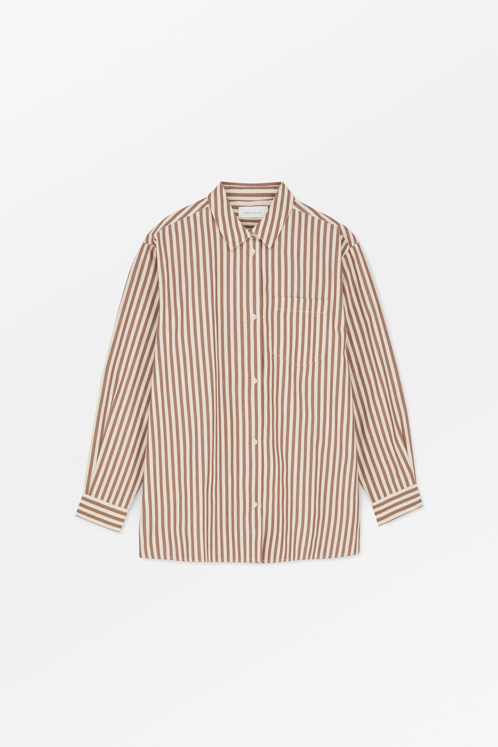 Skall Studio Edgar shirt Shirt Brown/Ecru stripe