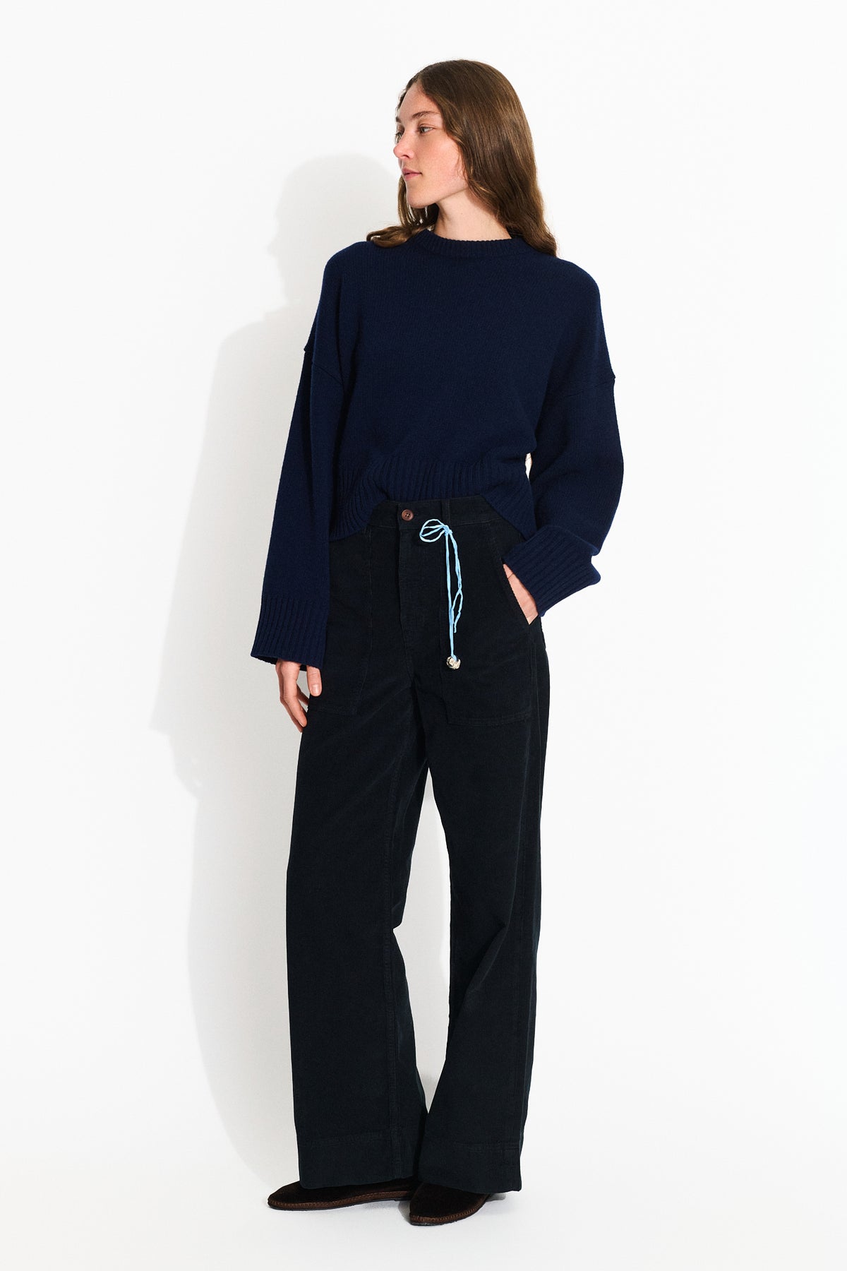 Skall Studio Heather highwaist trousers Pants Dark navy