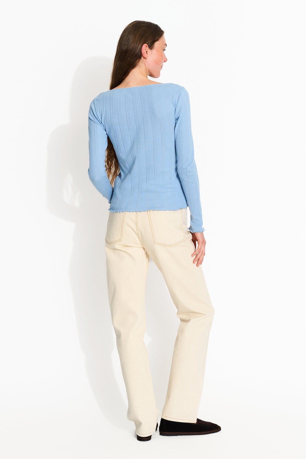 Skall Studio June V blouse Blouse Blue whisper