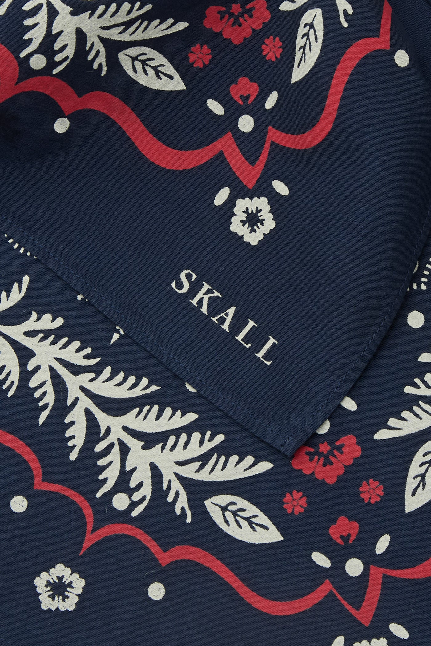 Skall Studio Juniper scarf Scarf Navy/Red/Ecru
