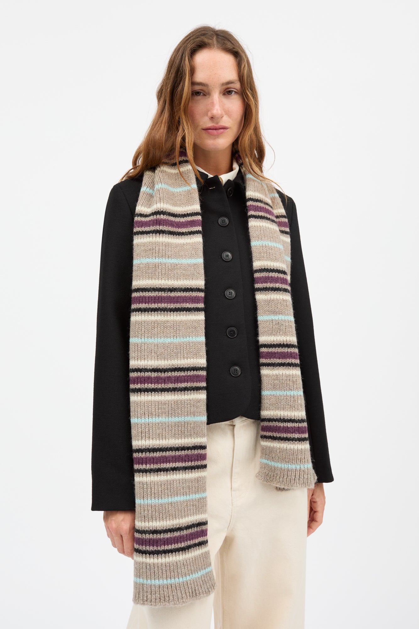 Skall Studio Laura scarf Scarf Brown mélange/Multi