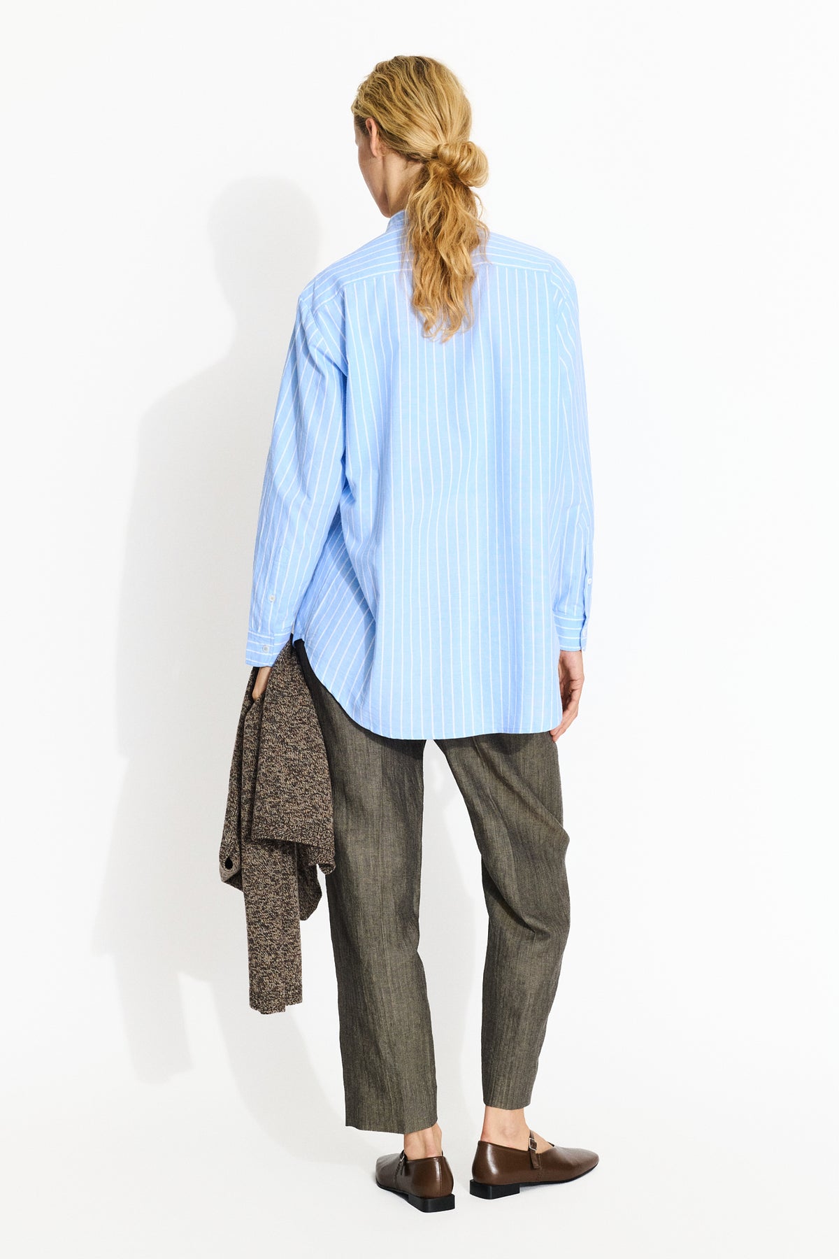 Skall Studio Lorenzo shirt Shirt Light blue/Off-white stripe