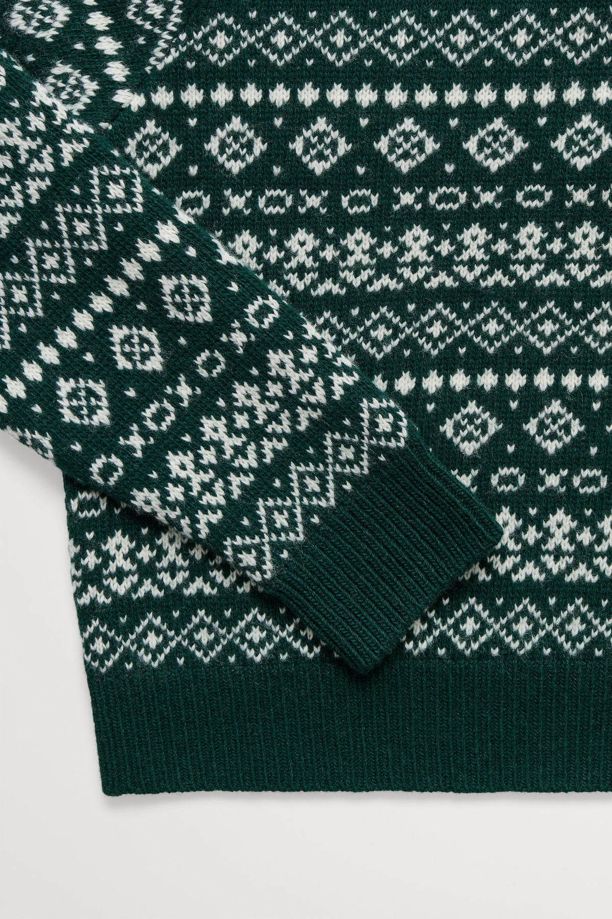 Skall Studio Lotta jumper Jumper Green/Ecru jacquard