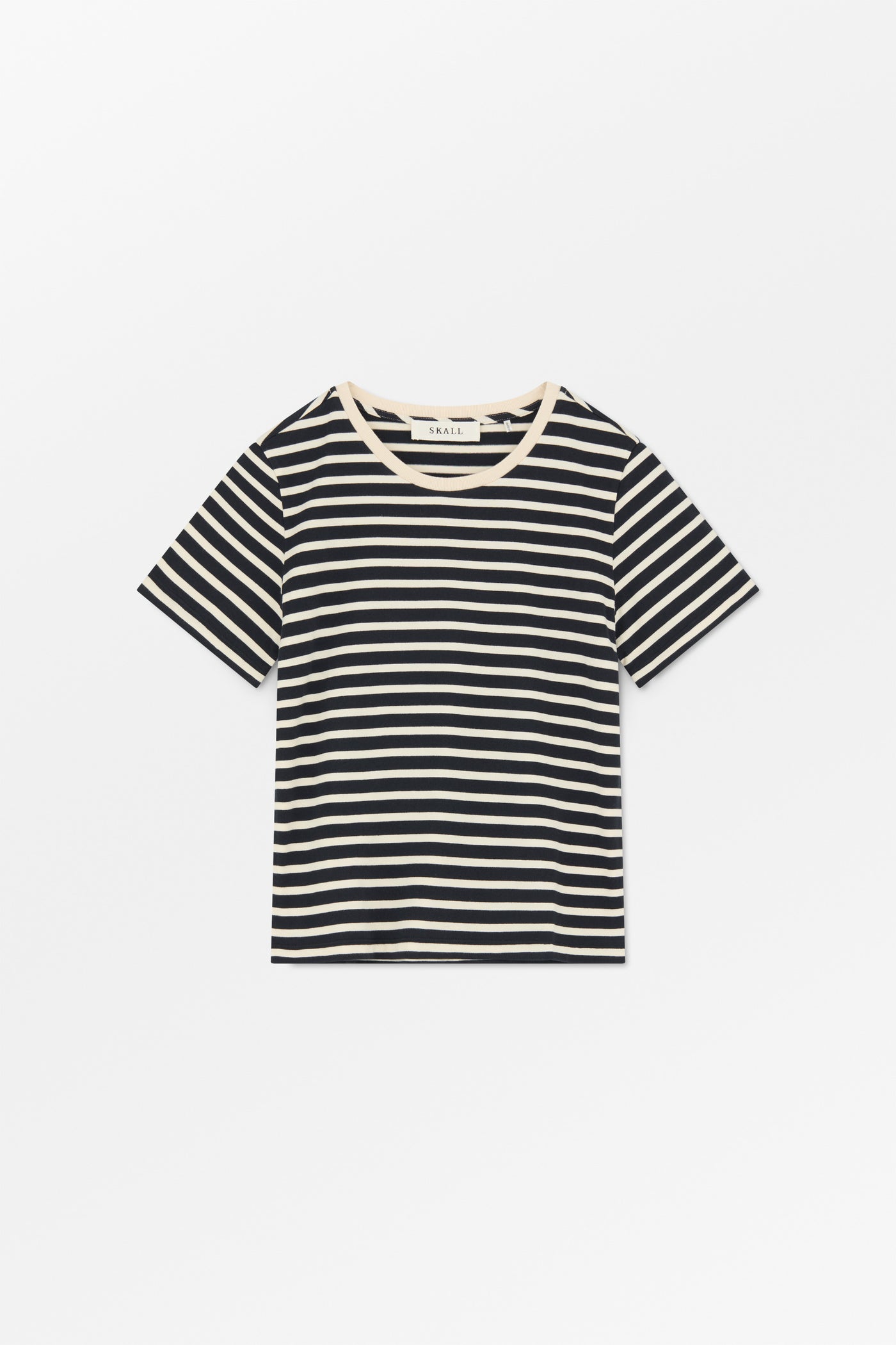Skall Studio Marron regular tee Tee Navy/Off white stripe