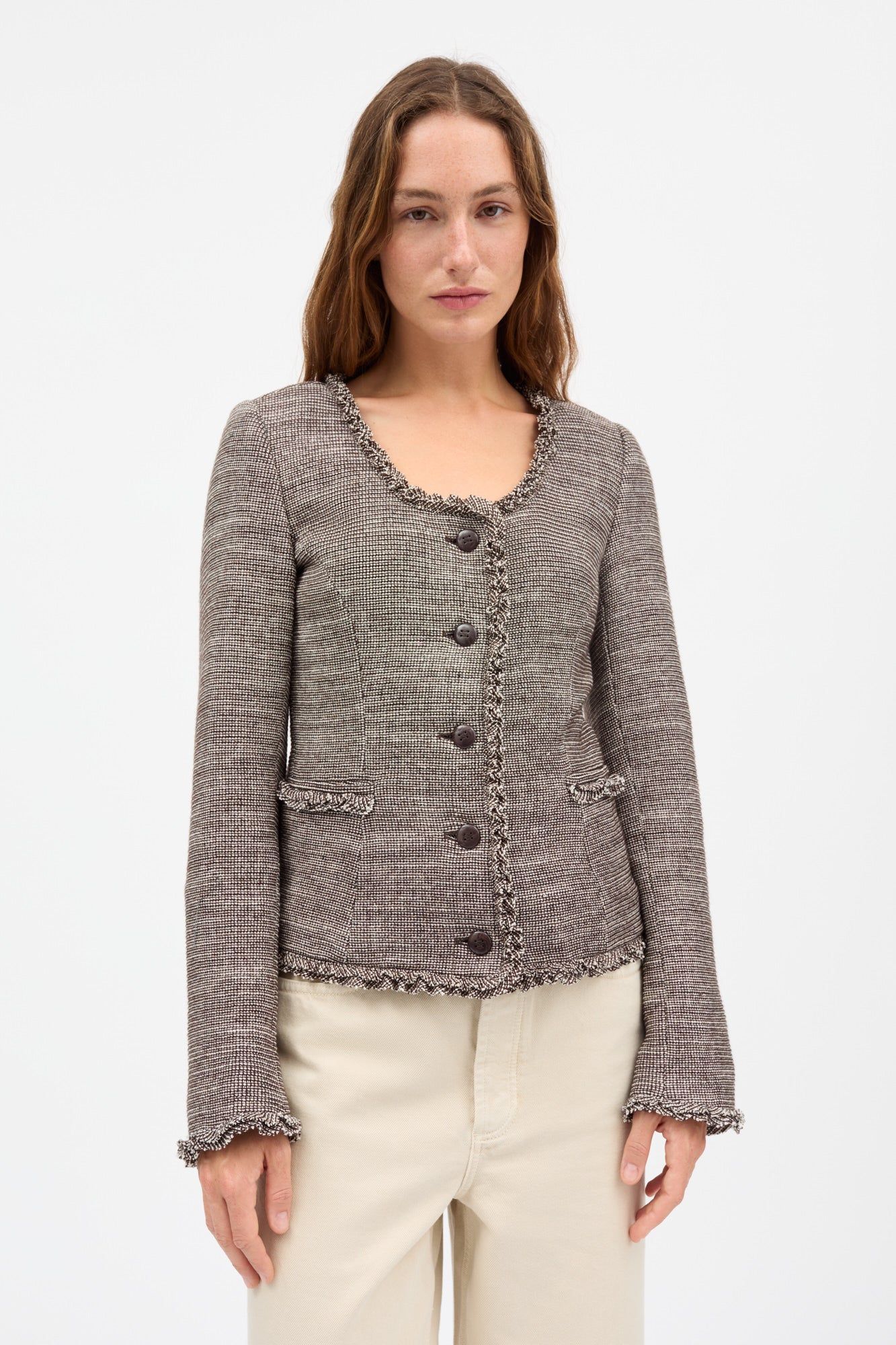Skall Studio Rosa jacket Jacket Brown/Ecru