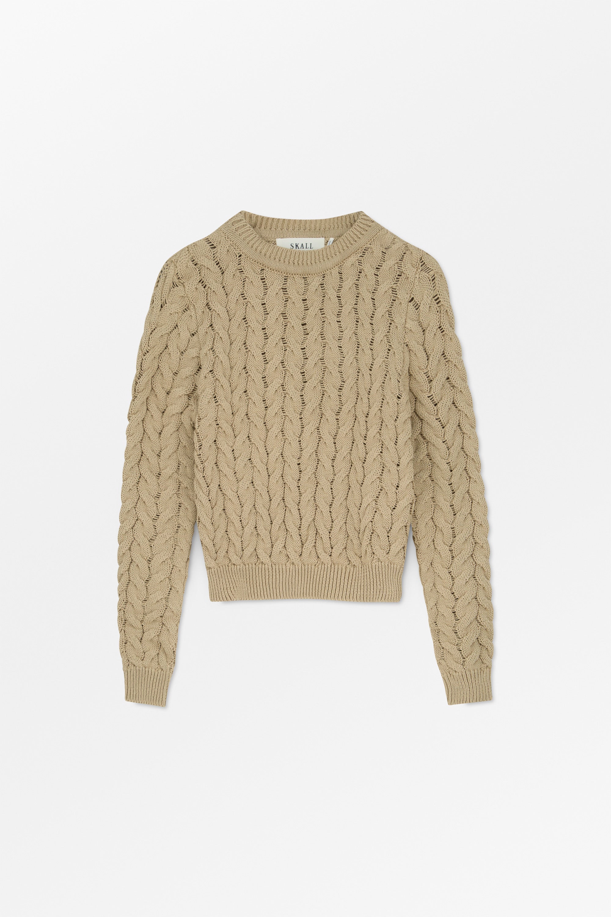 Skall Studio Wavy O-neck jumper Jumper Warm beige