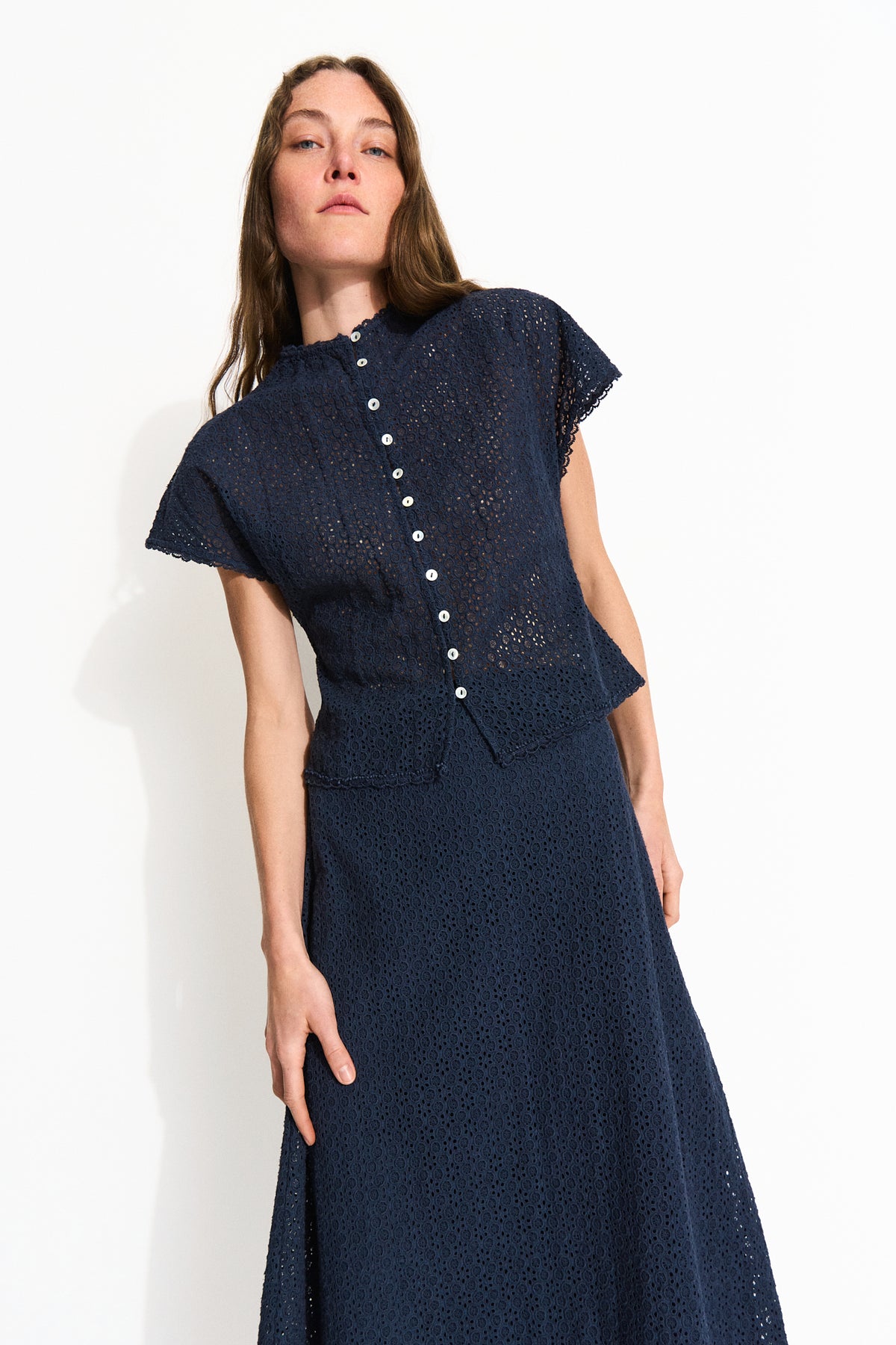 Skall Studio Winona blouse Blouse Dark navy